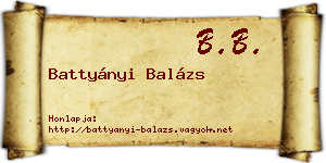 Battyányi Balázs névjegykártya