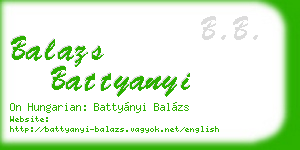 balazs battyanyi business card