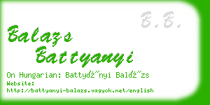 balazs battyanyi business card